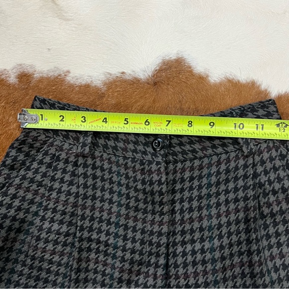 Vintage Sparrs Concepts WOOL GRAY/BLACK HOUNDSTOOTH PANTS Size 6 High Rise - Picture 6 of 7